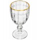 Taça Avulsa 330ml de Cristal Ecológico com Fio de Ouro Imperial  Lyor